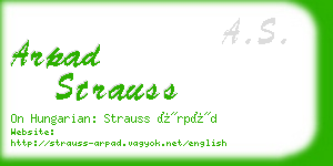 arpad strauss business card